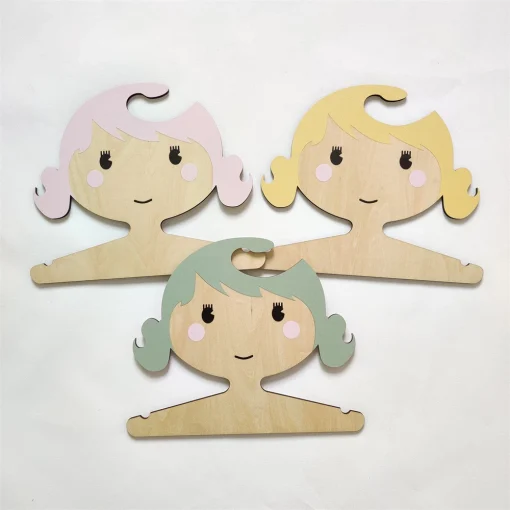 Ins Wooden Girl Clothes Hanger for Princess Room Decor