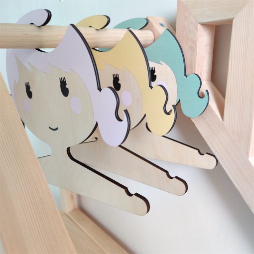 Ins Wooden Girl Clothes Hanger for Princess Room Decor