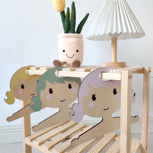 Ins Wooden Girl Clothes Hanger for Princess Room Decor