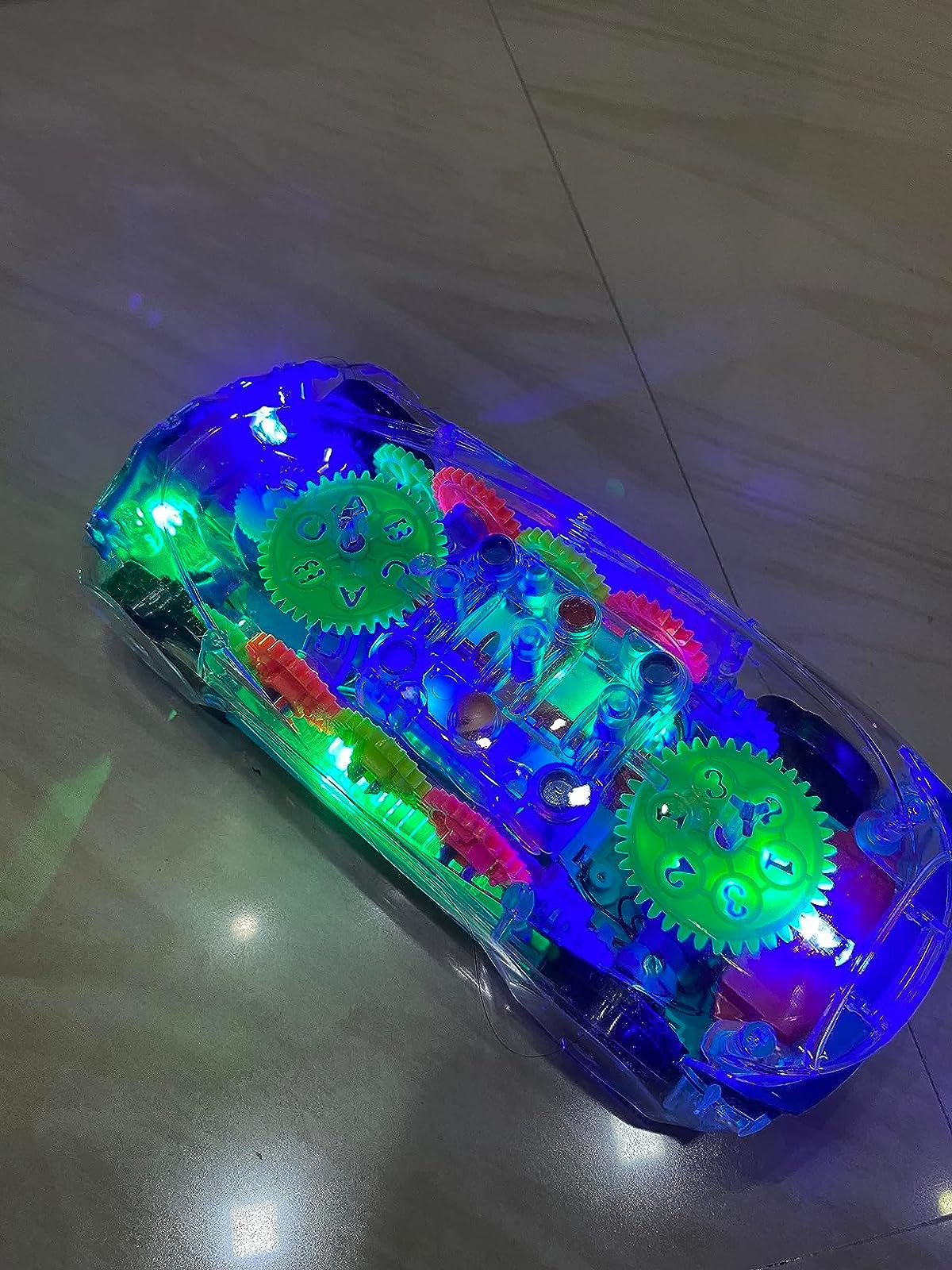 Transparent Gear Concept Light Music Electric Toy Car Model photo review