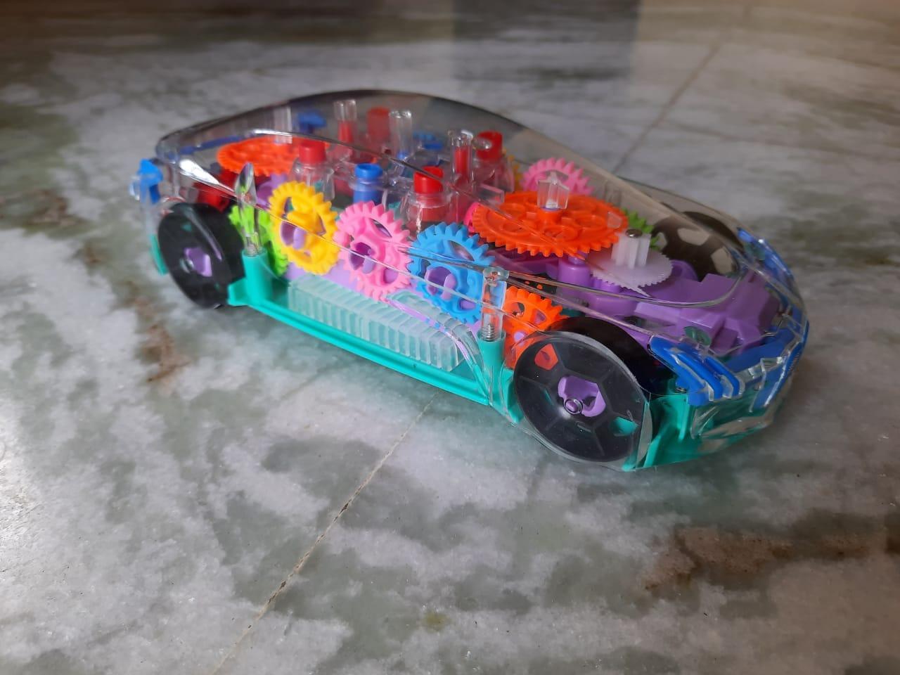 Transparent Gear Concept Light Music Electric Toy Car Model photo review