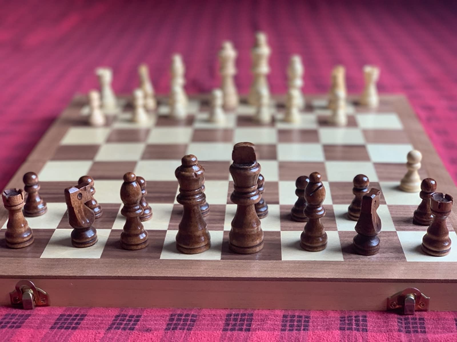 Large Magnetic Wooden Folding Chess Set photo review