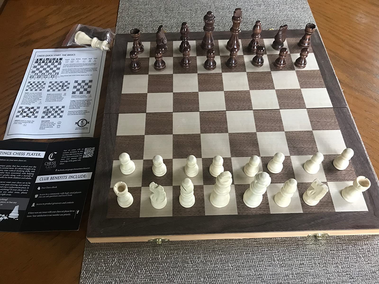 Large Magnetic Wooden Folding Chess Set photo review