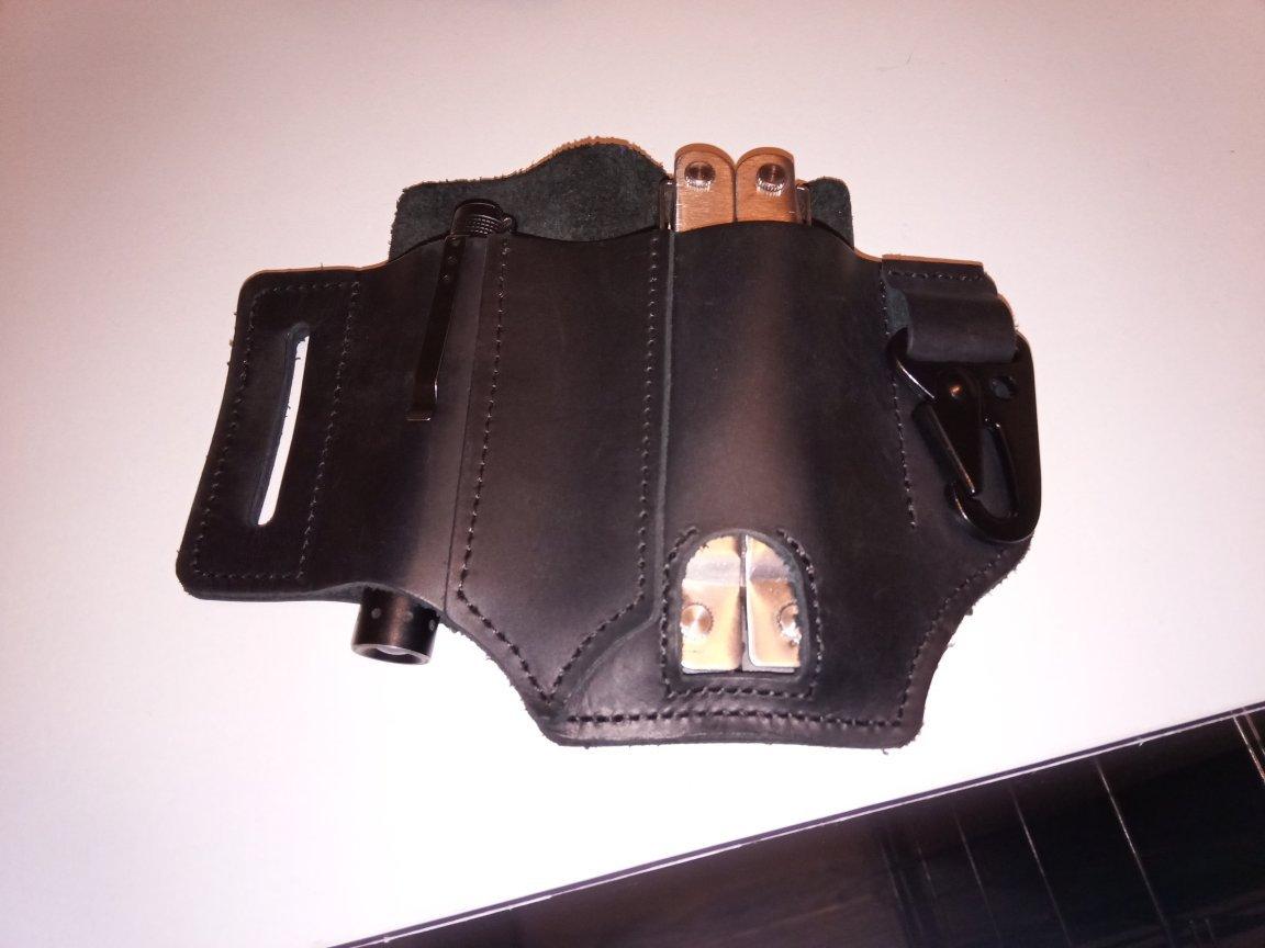 Leather Tool Sheath 2 Pockets Multitool Holder photo review