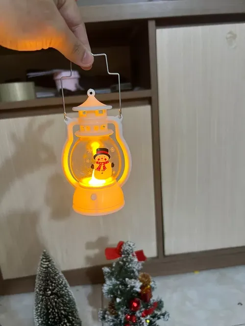 Portable LED Christmas Lanterns With Santa Claus Design For Home And Party Decoration photo review