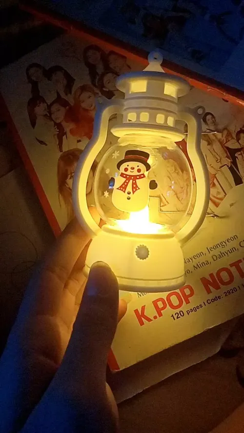 Portable LED Christmas Lanterns With Santa Claus Design For Home And Party Decoration photo review