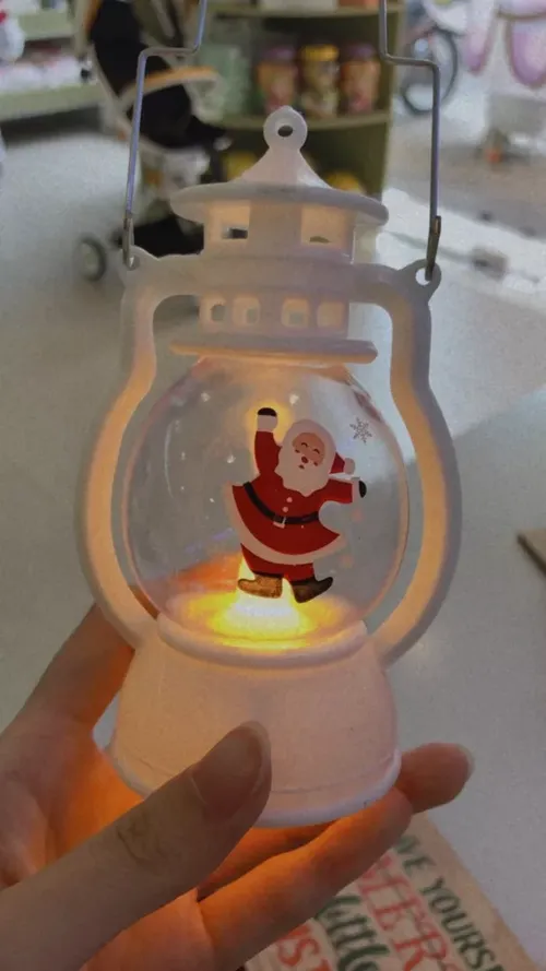 Portable LED Christmas Lanterns With Santa Claus Design For Home And Party Decoration photo review