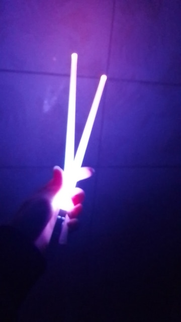 Led Lightsaber Chopsticks With Durable Portable Bpa And Food Safe Tableware photo review