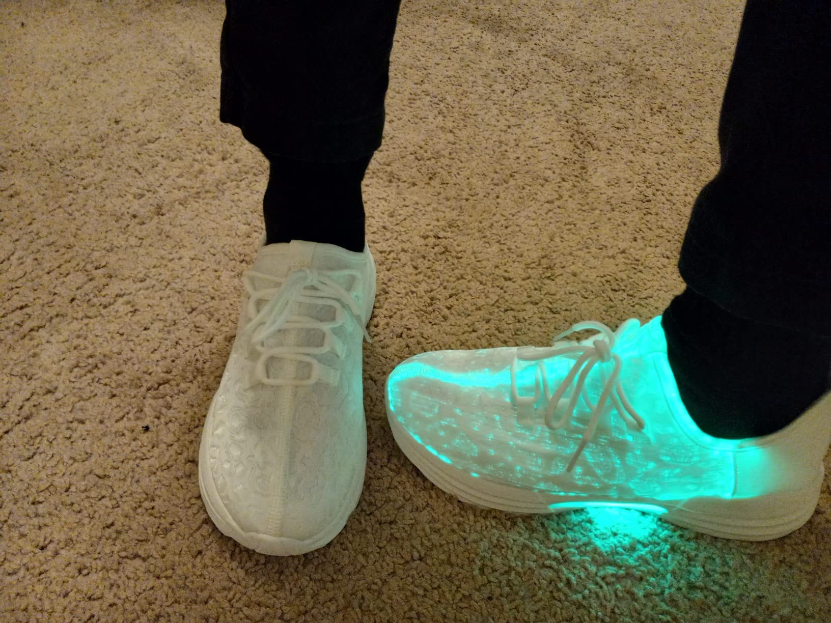 Light Up Optical Fiber Sneakers photo review