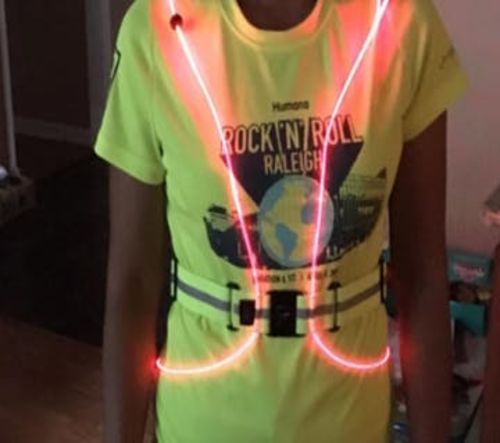 LED Running Vest with Flashing Lights - High Visibility for Night Safety photo review