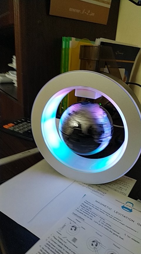 Floating Globe With Decorative LED Lights photo review