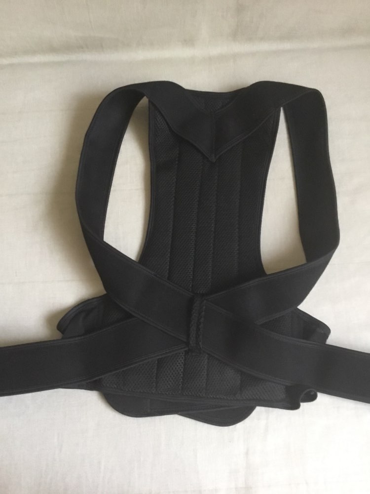 Magnetic Therapy Posture Corrector Back Brace Fully Adjustable Black photo review