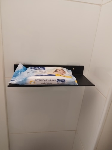 Black Non Perforated Bathroom Shelf photo review