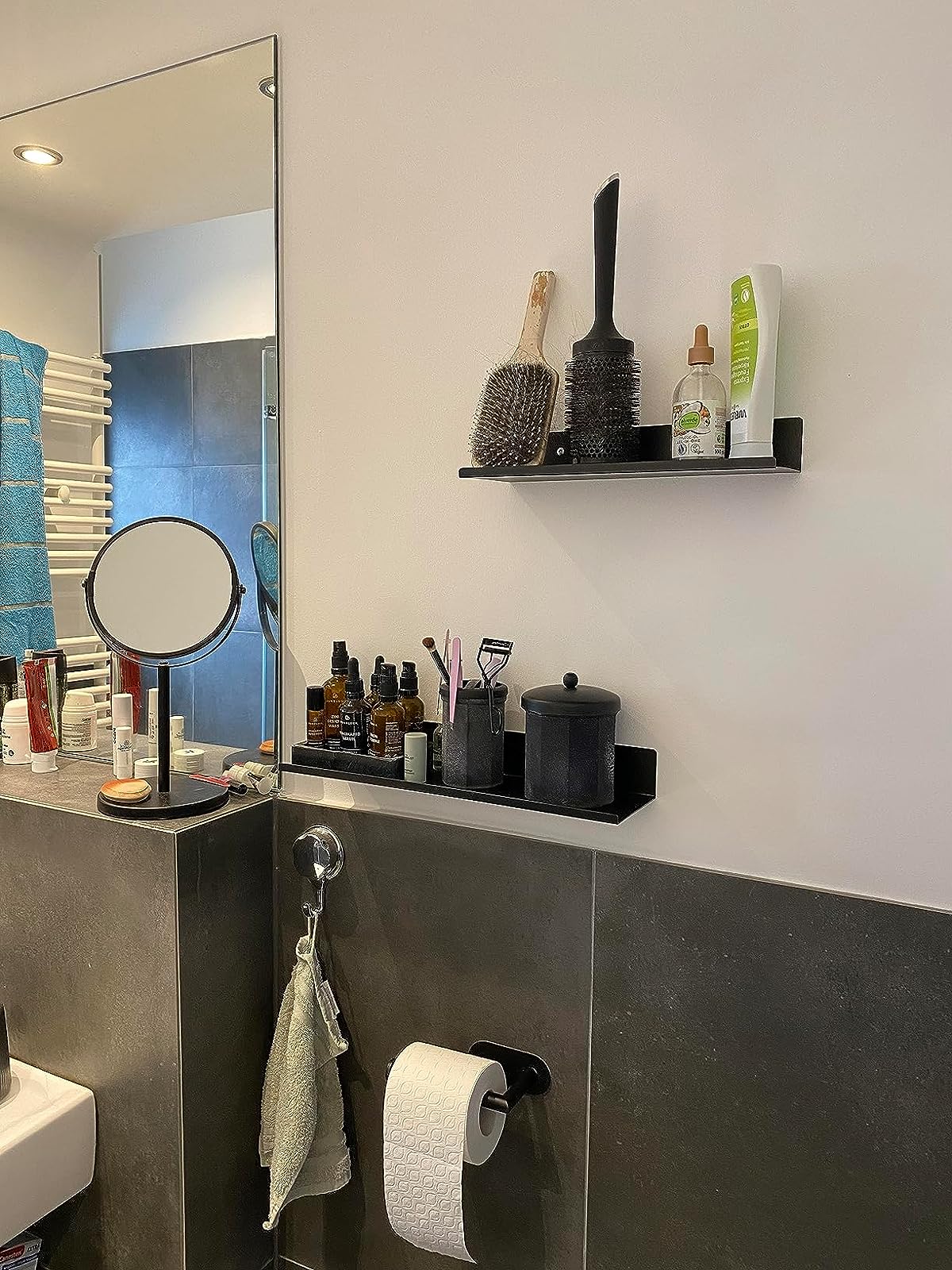 Black Non Perforated Bathroom Shelf photo review