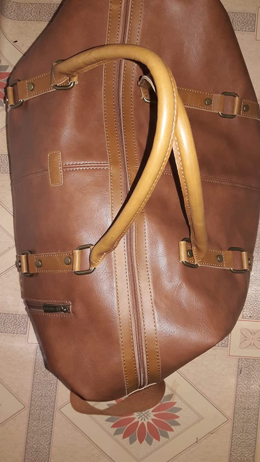 Mens Weekend Bag Vintage Crazy Horse Genuine Leather Mens Travel Duffel Bag photo review