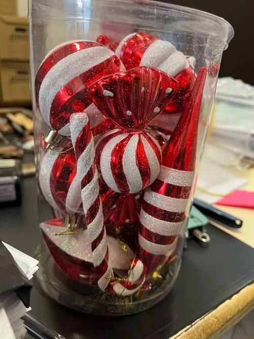 Cute Christmas Candy Canes Lollipop Balls Tree Ornaments For Home Party Decoration photo review