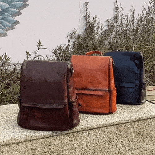 Ladies Genuine Leather Anti-Theft Travel Backpack