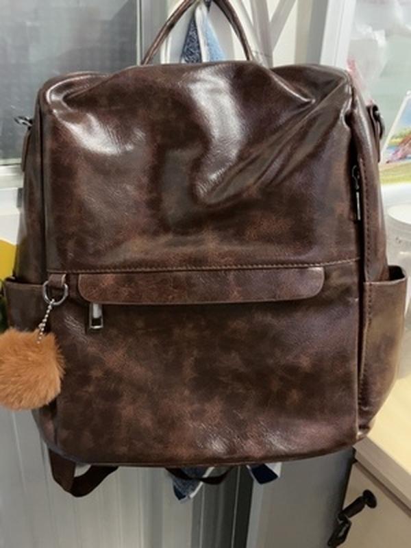 Ladies Genuine Leather Anti-Theft Travel Backpack photo review