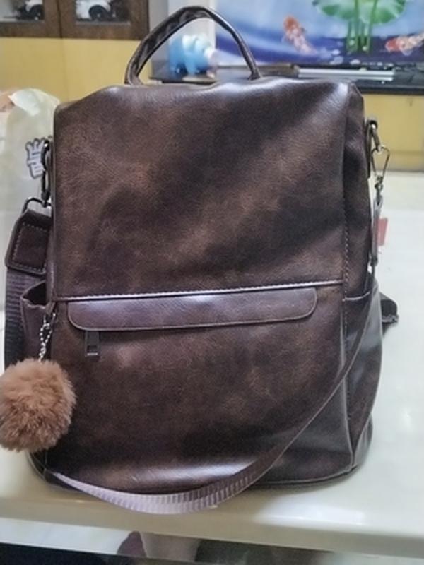 Ladies Genuine Leather Anti-Theft Travel Backpack photo review