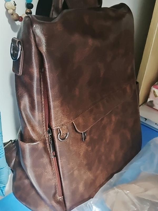 Ladies Genuine Leather Anti-Theft Travel Backpack photo review