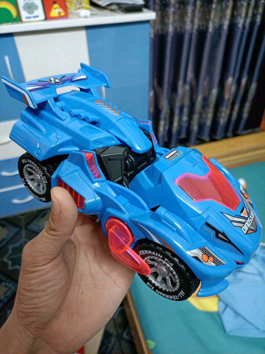 3D Transforming Dinosaur Toy LED Car photo review