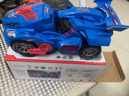 3D Transforming Dinosaur Toy LED Car photo review