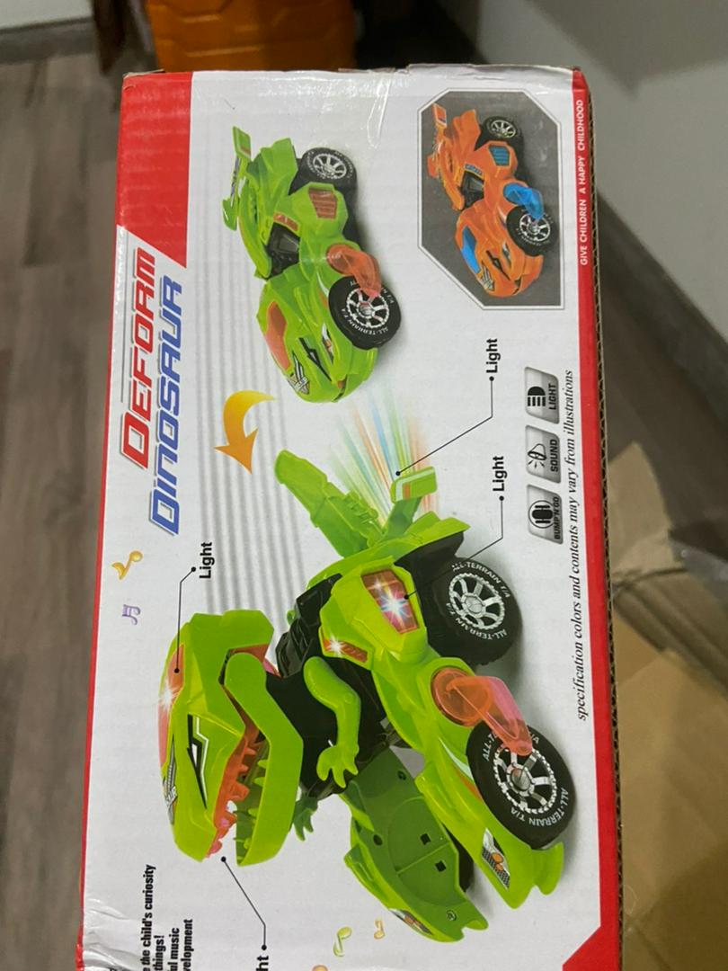 3D Transforming Dinosaur Toy LED Car photo review