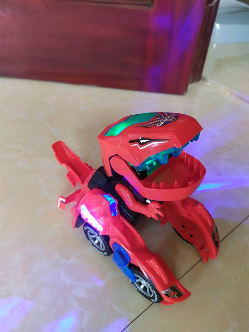 3D Transforming Dinosaur Toy LED Car photo review