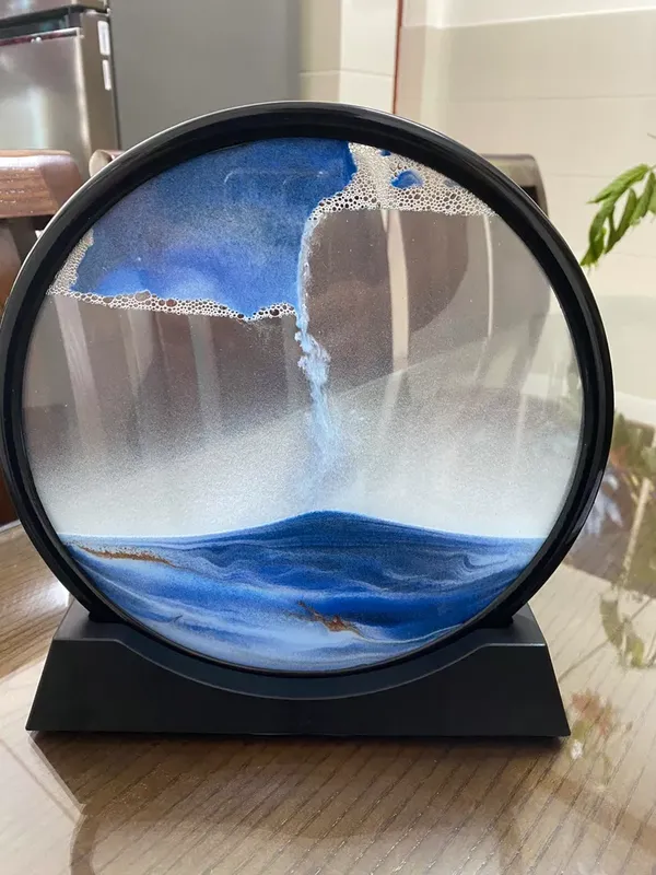 3D Moving Sand Art Picture Table Lamp For Home Decor photo review
