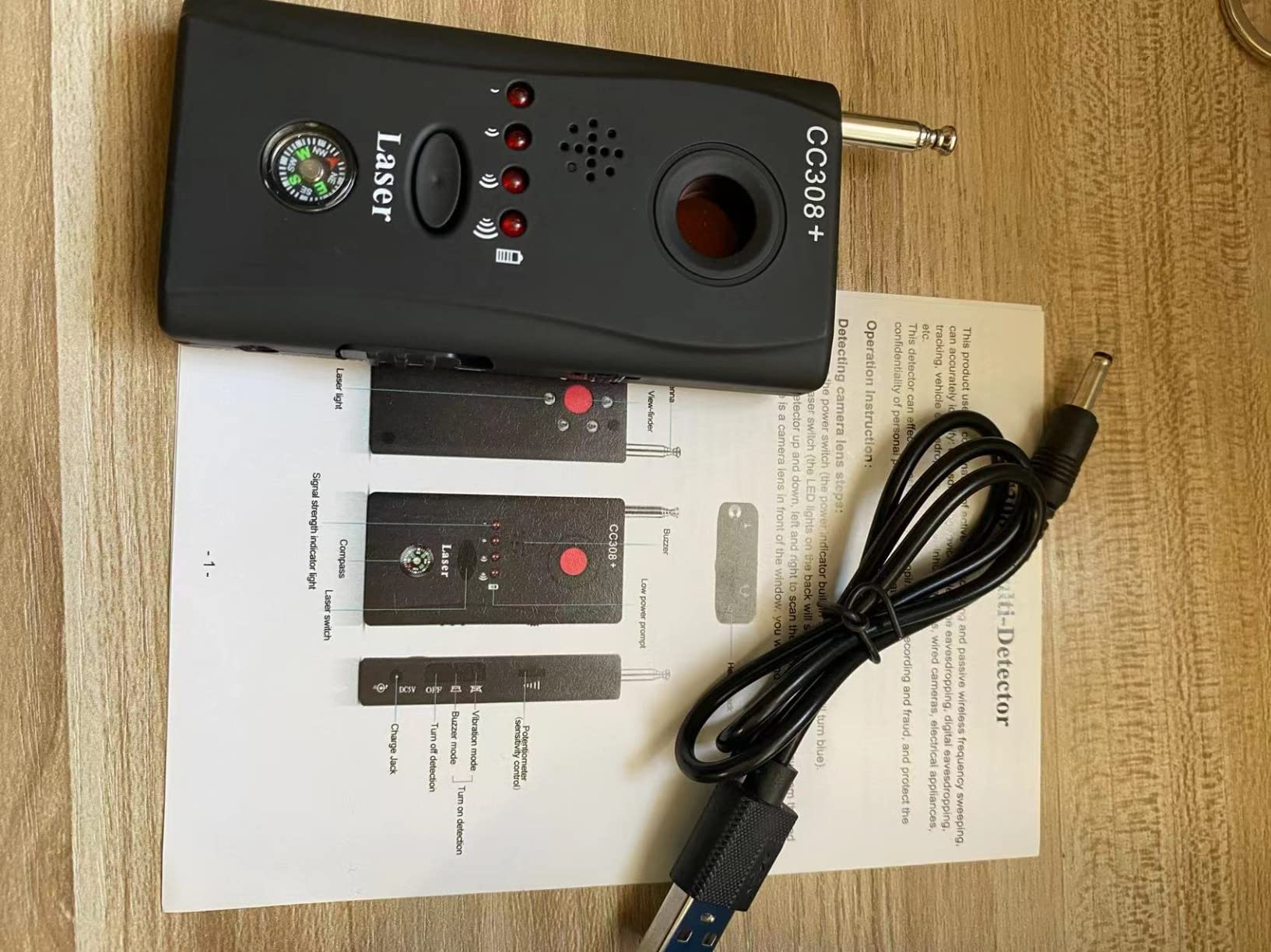 CC308+ Multi-Function Wireless Camera Lens Signal Detector photo review