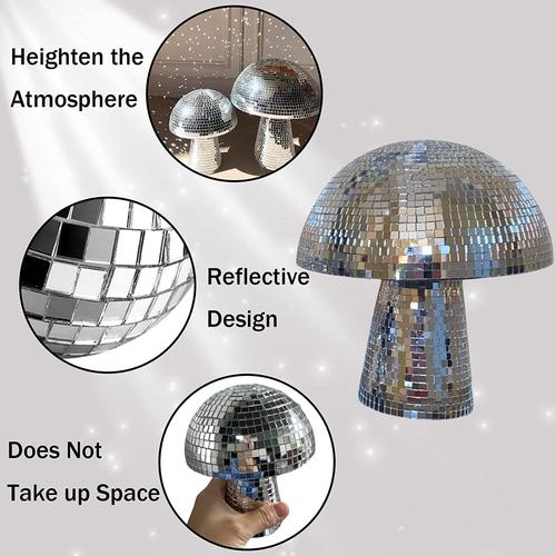 Retro Mushroom Disco Mirror Ball For Party Room Home Decor