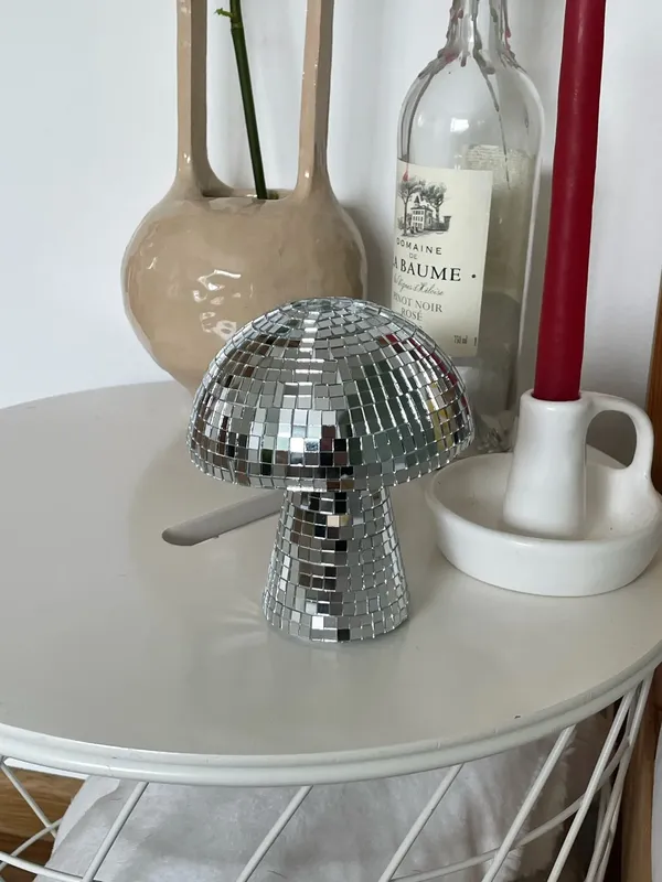 Retro Mushroom Disco Mirror Ball For Party Room Home Decor photo review
