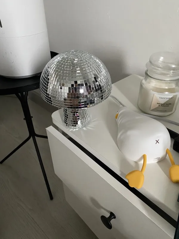 Retro Mushroom Disco Mirror Ball For Party Room Home Decor photo review