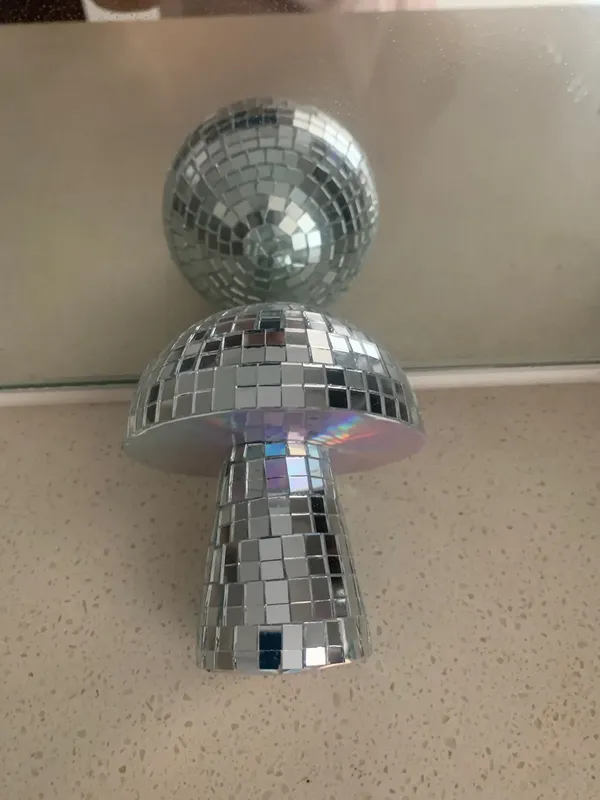 Retro Mushroom Disco Mirror Ball For Party Room Home Decor photo review