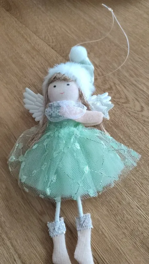 Plush Sitting Angel Girl Pendant Xmas Tree Hanging Ornaments photo review