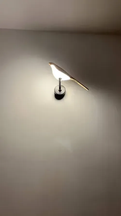 Nordic Golden Bird Led Wall Lamp, Rotating Wall Sconce For Bedroom, Living Room, Bar, Bedside photo review