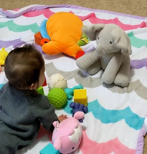 Peek-a-Boo Elephant Plush Toy Children's Educational Electric photo review