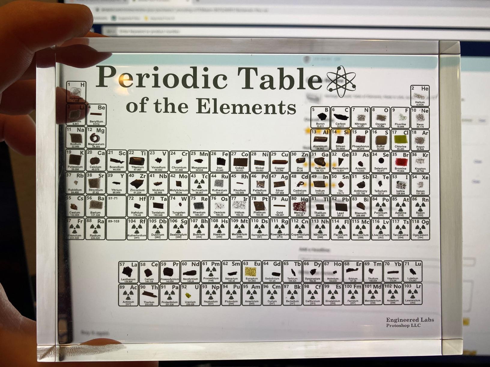 Periodic Table Display With Real Elements photo review