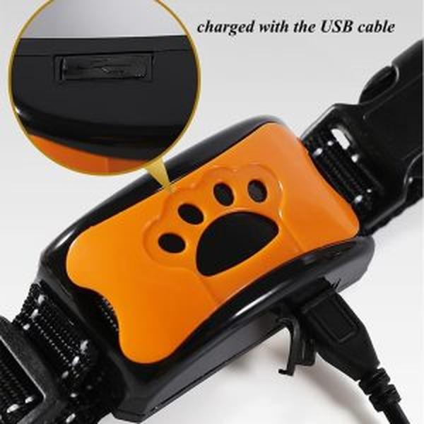 Rechargeable Ultrasonic And Vibration Dog Bark Deterrent Collar With Adjustable Sensitivity