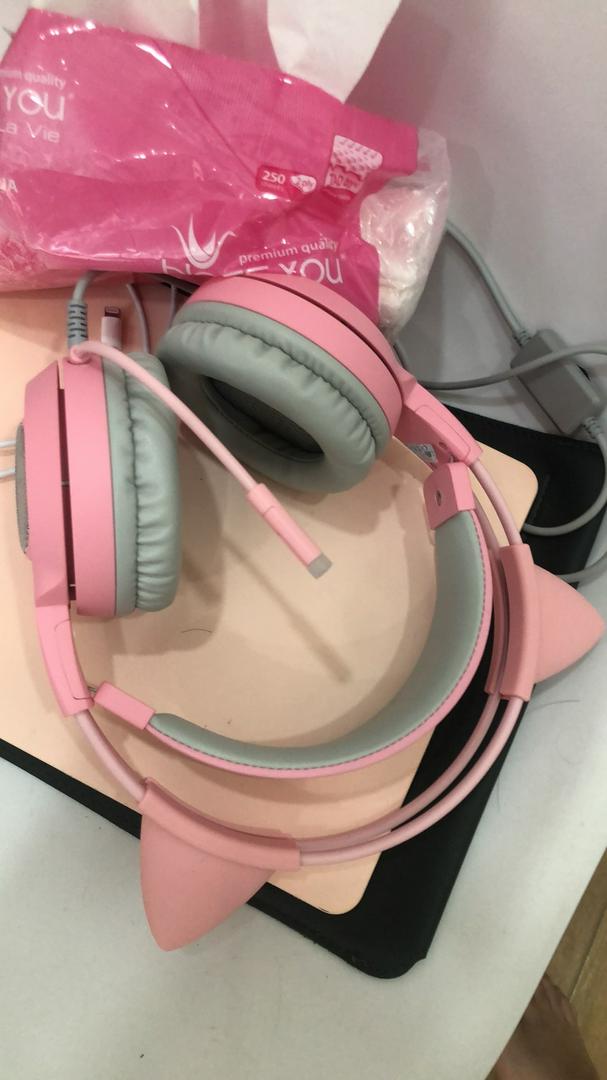 Pink Cat Ear Gaming Headset photo review