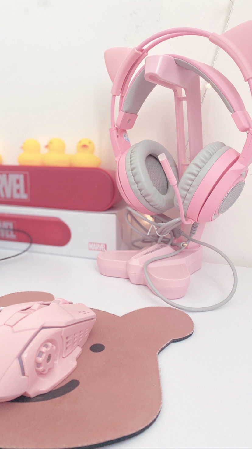 Pink Cat Ear Gaming Headset photo review