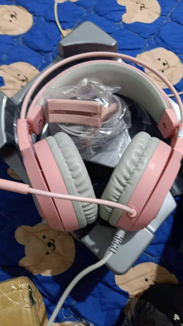 Pink Cat Ear Gaming Headset photo review