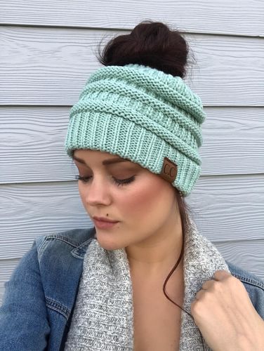 Soft Knit Beanie That's Perfect For Ponytails & Buns photo review