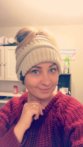 Soft Knit Beanie That's Perfect For Ponytails & Buns photo review
