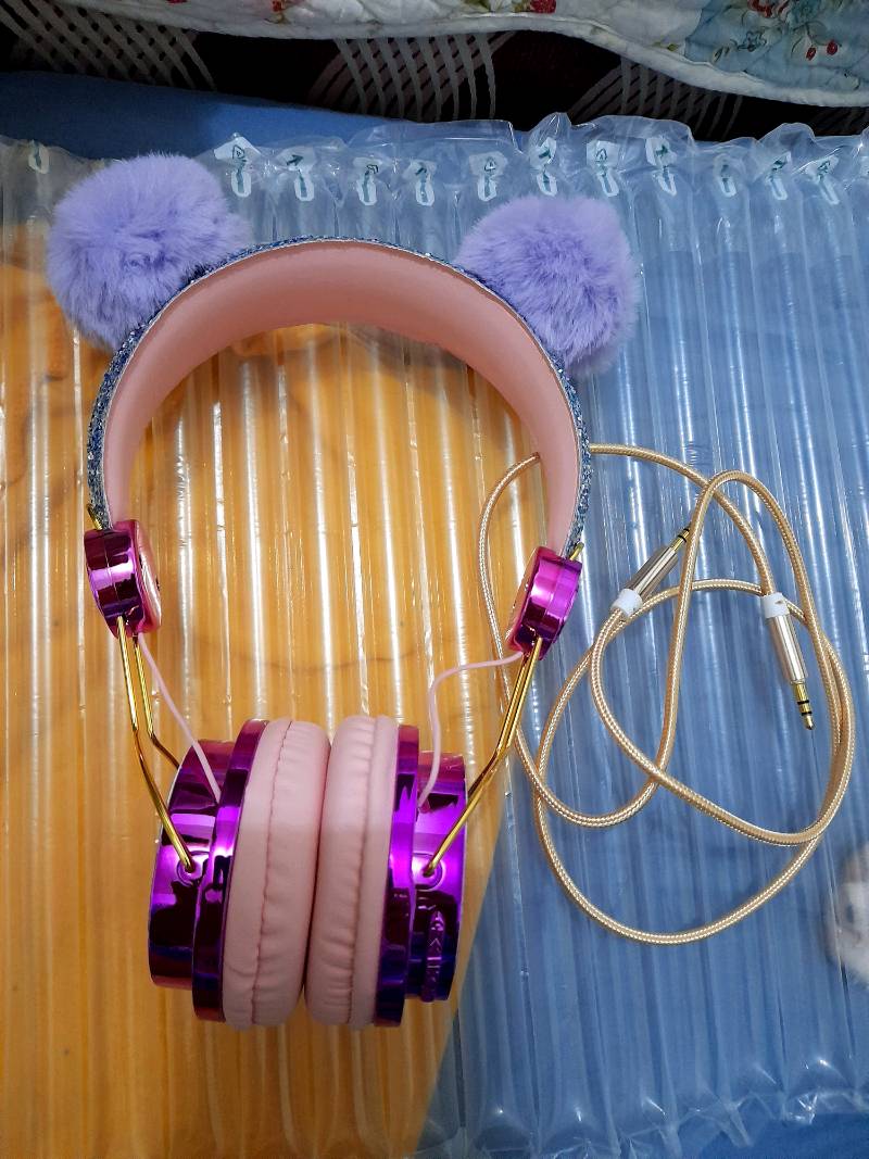 Portable Cute Bear Wired Headphone 2.0 photo review