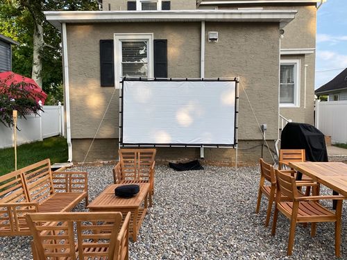 Portable Giant Outdoor Movie Screen 60-150 inches Foldable Projector Screen photo review