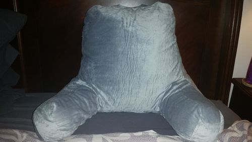 Premium Reading Bedrest Pillow with Armrests photo review