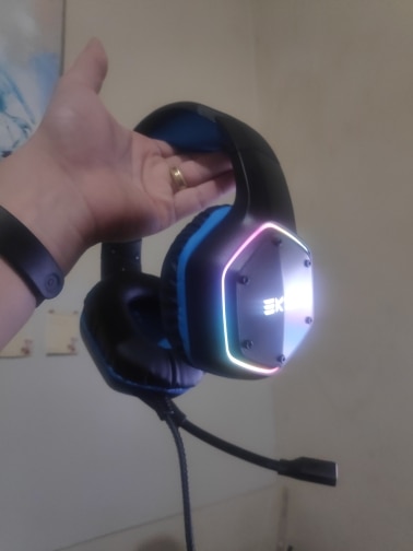 Head-mounted USB flash gaming headset photo review