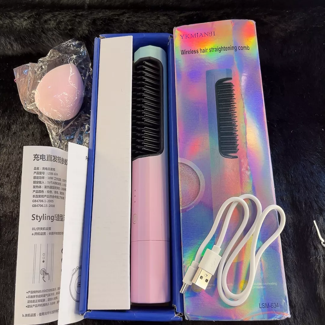 USB Charger Wireless Hair Straightening Comb photo review