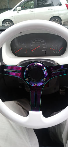 14 Inch 6-Hole Racing Steering Wheel Colorful Spoke ABS Drifting Wheel for Car photo review